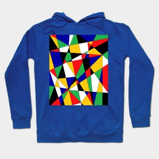 black white red blue green yellow artwork Hoodie